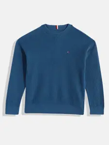 Tommy Hilfiger Boys Self Design Pure Cotton Pullover