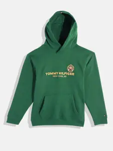 Tommy Hilfiger Boys Brand Logo Embroidered Hooded Sweatshirt