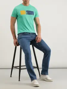 Lee Men Mid-Rise Slim Fit Clean Look Light Fade Stretchable Jeans