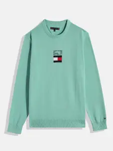 Tommy Hilfiger Boys Brand Logo Printed Pure Cotton Pullover