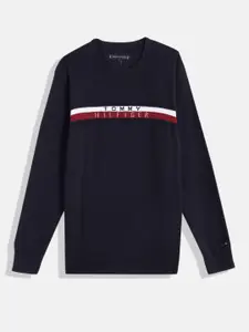 Tommy Hilfiger Boys Striped Pure Cotton Sweatshirt