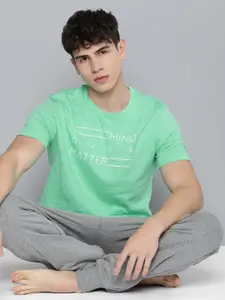 HRX by Hrithik Roshan Men Typography Printed Pure Cotton Yoga T-shirt