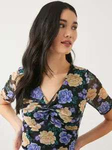 DOROTHY PERKINS Floral Print Twisted Top