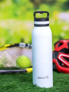 Servewell Oslo Tulip White SS Vacuum Bottle Stainless Steel Flask - 720 ml