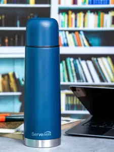 Servewell Graffe Blue Stainless Steel Vacuum Flask - 750 ML