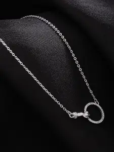 VIRAASI 925 Sterling Silver & Silver Plated Forever Valentine Pendant Necklace