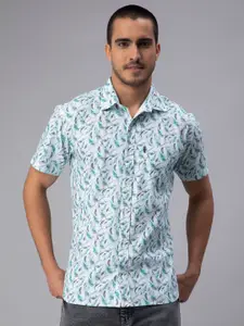 PEPLOS Custom Floral Printed Cotton Casual Shirt