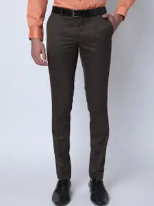 Oxemberg Men Mid Rise Slim Fit Formal Trousers