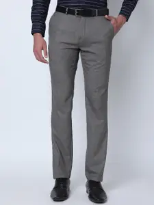 Oxemberg Men Mid Rise Slim Fit Formal Trousers