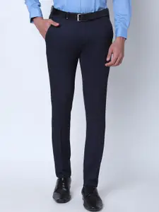 Oxemberg Men Mid Rise Slim Fit Formal Trousers