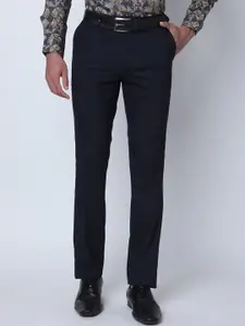 Oxemberg Men Slim Fit Mid-Rise Formal Trousers