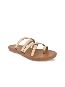 Rocia Textured Strappy One Toe Flats