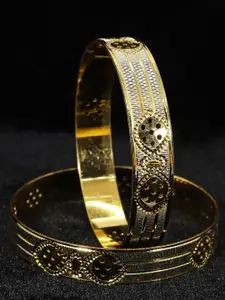 NMII Set Of 2 Gold-Plated Bangles