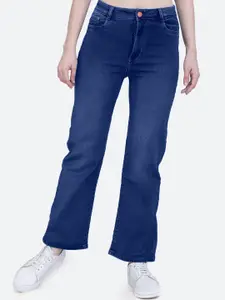 FCK-3 Women Bootilicious Wide Leg High-Rise Light Fade Clean Look Stretchable Jeans