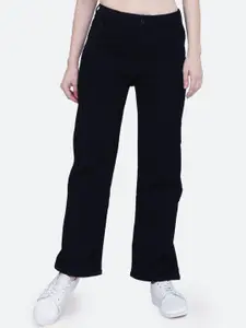 FCK-3 Women Bootilicious Wide Leg High-Rise Clean Look Retro Denims Stretchable Jeans