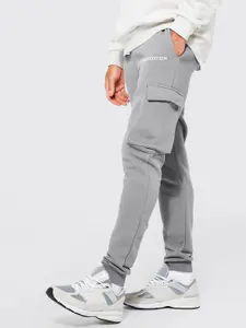 boohooMAN Skinny Fit Cargo Style Joggers