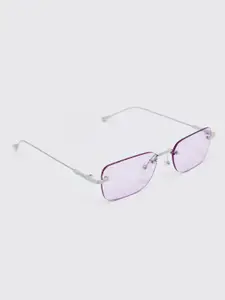 boohooMAN Rectangle Sunglasses with UV Protected Lens AMM15072