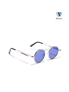boohooMAN Round Sunglasses With UV Protected Lens AMM15114