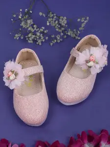 Baby Moo Girls Embellished Round Toe Ballerinas