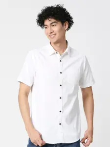 VALEN CLUB Slim Fit Opaque Pure Cotton Casual Shirt