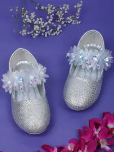 Baby Moo Girls Embellished Round Toe Ballerinas