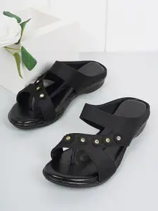 Style Shoes Embellished Open Toe Flats