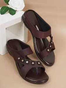 Style Shoes Embellished Open Toe Flats