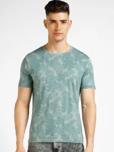 Urbano Fashion Tropical Printed Pure Cotton Slim Fit T-shirt