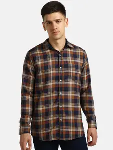Urbano Fashion Slim Fit Tartan Checked Casual Shirt
