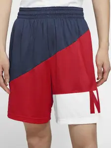 Nike Men Dri-FIT Colourblocked Loose-Fit Basketball Shorts