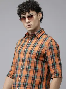 U.S. Polo Assn. Pure Cotton Tailored Fit Tartan Checked Casual Shirt