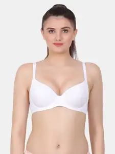 Amour Secret Bra Seamless Cups Full Coverage Underwired Lightly Padded-PD9324_Wht