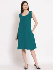 PATRORNA Plus Size Cotton A-Line Dress
