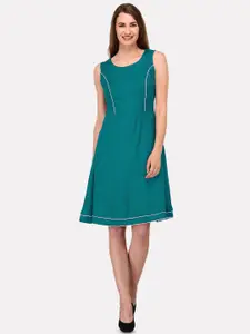 PATRORNA Sleeveless A-Line Knee Length Dress