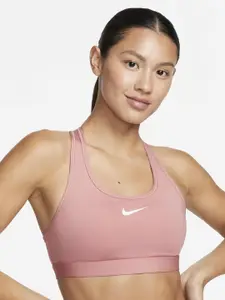 Nike Swoosh Medium Support Padded Logo Printed Sports Bra