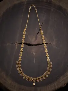 Kushal's Fashion Jewellery Gold-Plated Silver Ethnic Antique Necklace