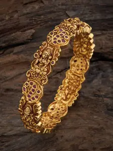 Kushal's Fashion Jewellery Stone Studded Temple Bangle