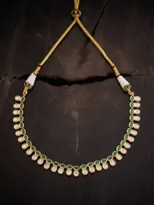 Kushal's Fashion Jewellery Kundan Copper Necklace