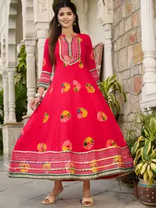 Ramas Floral Embroidered Anarkali Dress