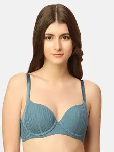 Triumph Striped Lightly Padded Underwired T-Shirt Bra All Day Comfort
