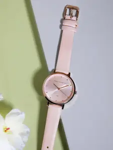 French Connection Women Leather Bracelet Style Straps Analogue Watch FCN00080F