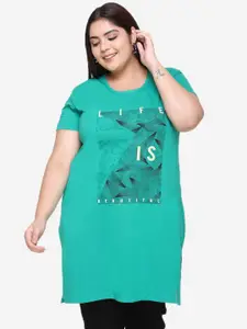 IN Love Printed Cotton Longline Lounge T-Shirt