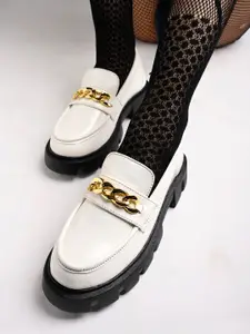 Shoetopia Girls Embellished Heeled Lightweight Loafers
