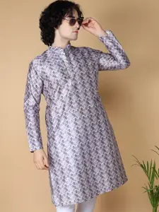 NAMASKAR Men Ethnic Motifs Band Collar Long Sleeves Kurta