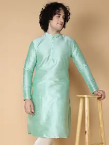 NAMASKAR Men Band Collar Long Sleeves Kurta