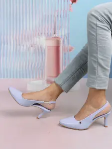 ELLE Pointed Toe Stiletto Heels With Backstrap