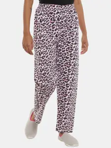V-Mart Women Animal Printed Mid-Rise Straight Fit Lounge Pants