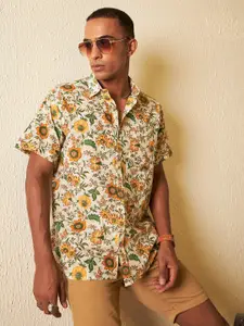 DENNISON Hand Block Printed Oversized Casual Shirt