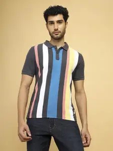 Wrangler Striped Polo Collar Short Sleeves Cotton T-shirt