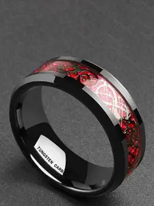 MEENAZ Men Set Of 2 Silver-Plated Stainless Steel Finger Rings